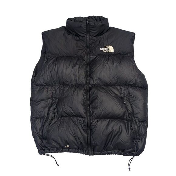 Vintage The North Face Nuptse Jacket Vest Black XXL Goose Down Jacket - Picture 5 of 15
